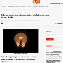 Bolsonaro entregou setor energtico aos britnicos, por Marcus Atalla